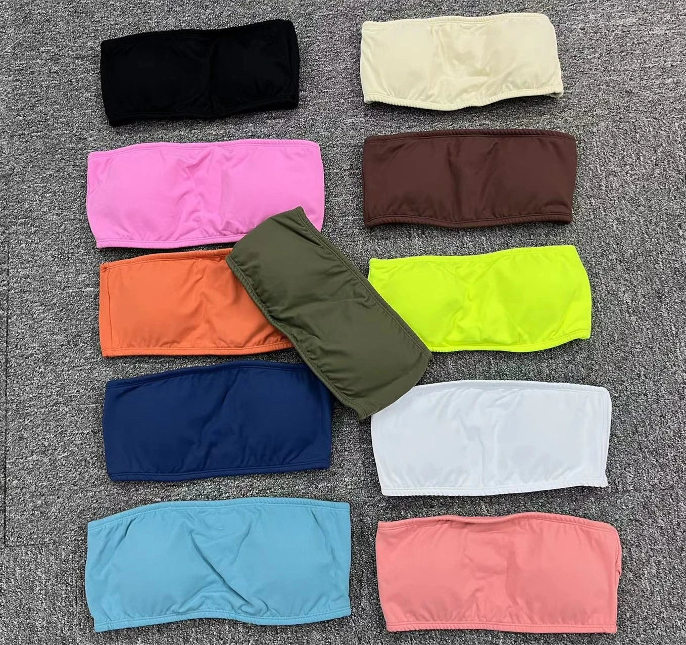 Women's Strapless Tube Top Sports Bra – Breathable, Supportive Bustier