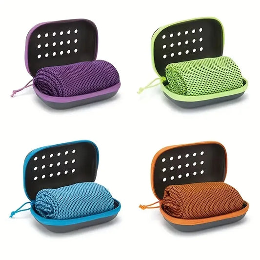 Elodie Active Wear – EVA Boxed Cooling Fitness Towel | Instant Dry, Absorbent, Cold Sports Towel for Gym & Outdoor Training