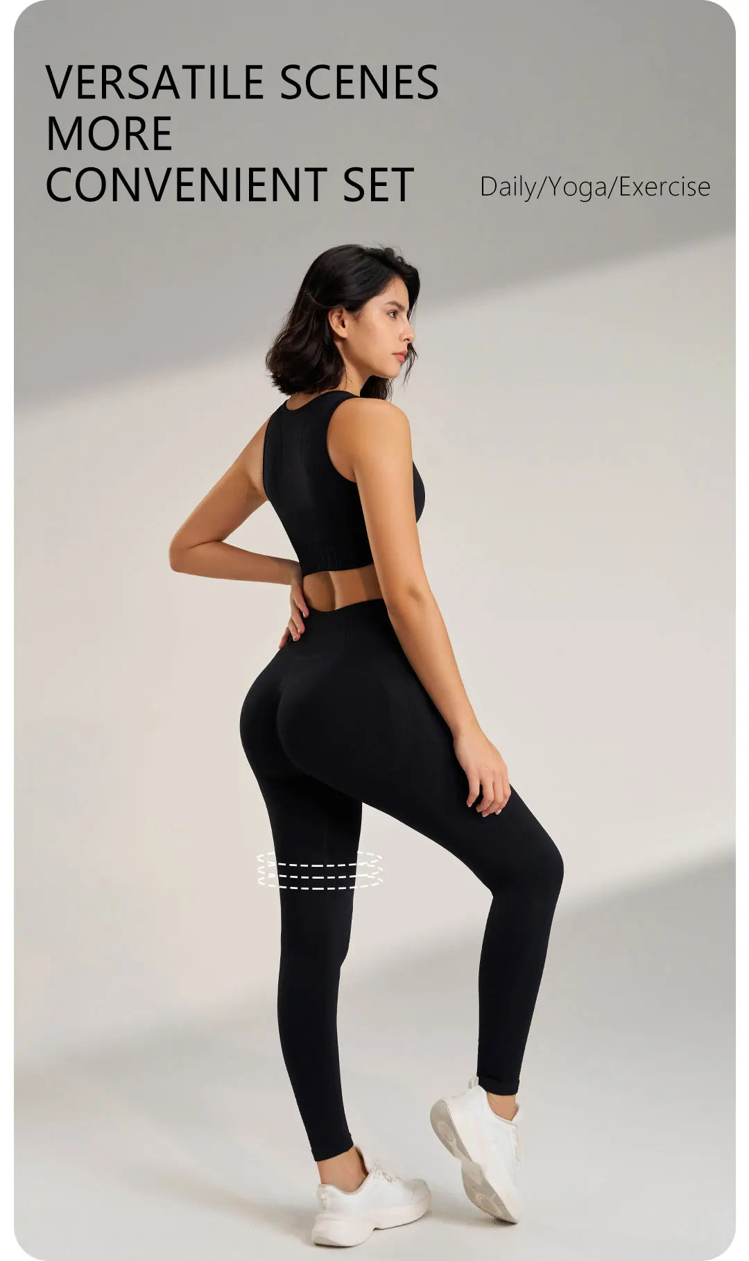 Women's Seamless Yoga Clothing Set – High-Waisted Leggings and Crop Top, Two-Piece Workout Outfit for Fitness & Exercise