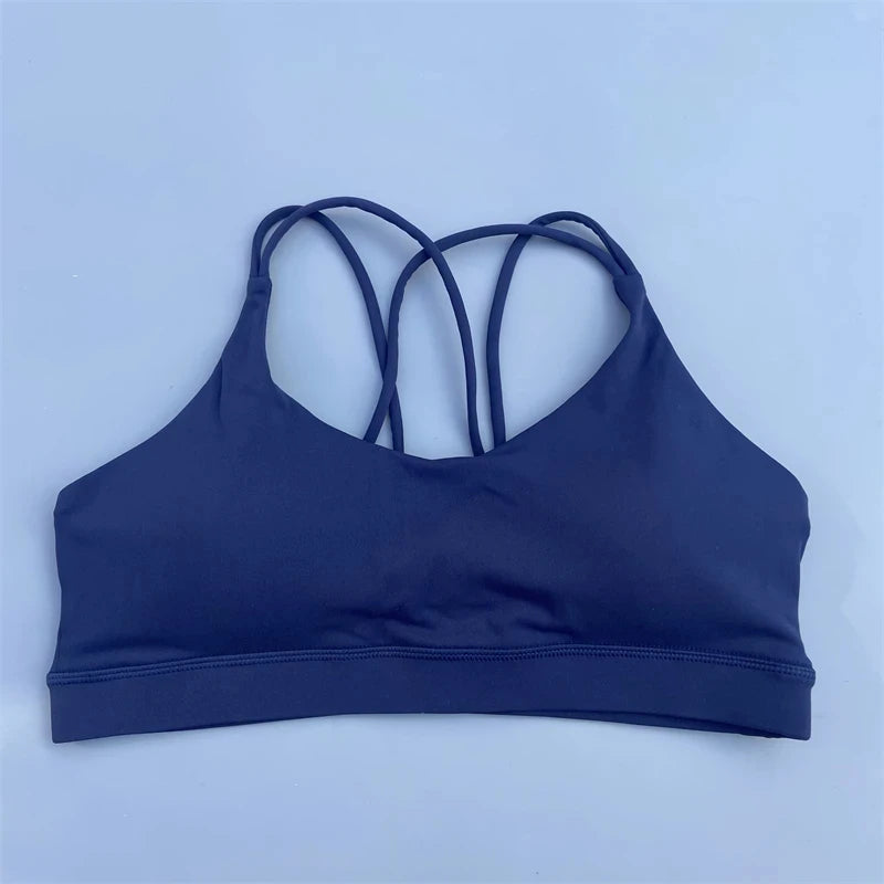 Women's High-Strength Soft Fitness Sports Bra with Chest Pad - Yoga & Gym Top