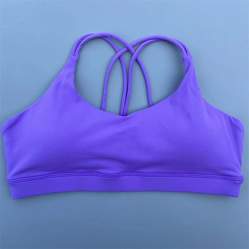 Women's High-Strength Soft Fitness Sports Bra with Chest Pad - Yoga & Gym Top