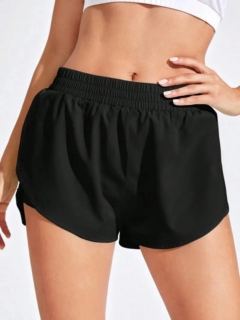 Yoga Shorts for Women - Elastic Fitness Running Workout Shorts, Gym Sport Leggings for Ladies