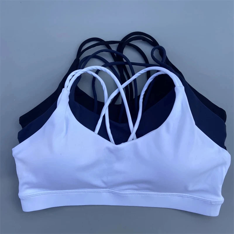 Women's High-Strength Soft Fitness Sports Bra with Chest Pad - Yoga & Gym Top